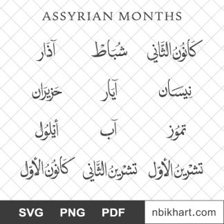 Assyrian months arabic, الشهور السريانية