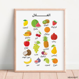 Fruits Arabic Poster Printable